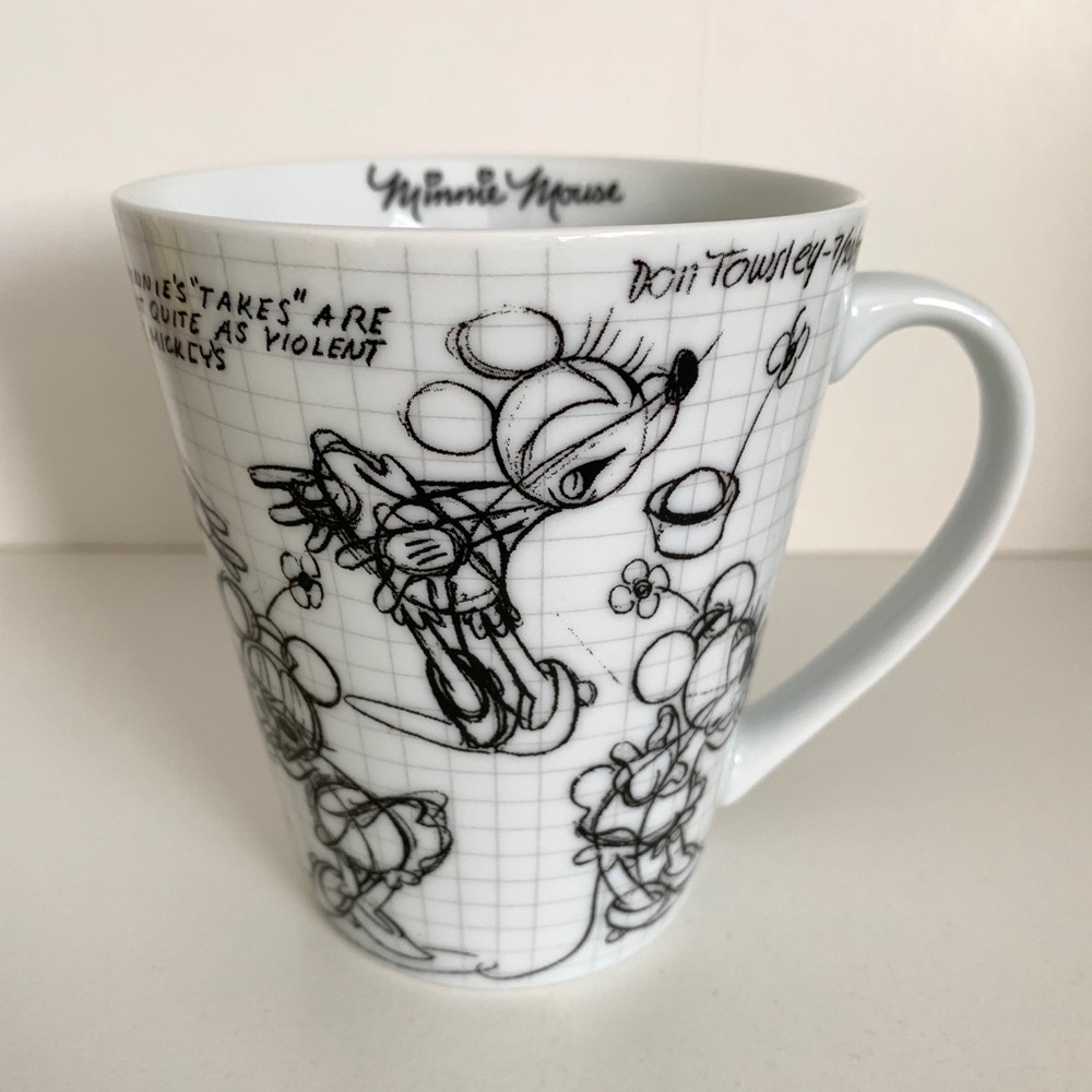 2010 Disney Sketch Book Mickey Minnie Mouse Mug